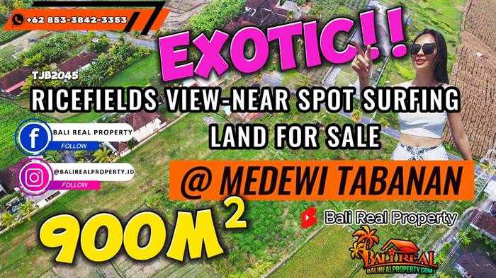 TANAH di JEMBRANA BALI DIJUAL MURAH 900 m2 dekat Pantai Medewi
