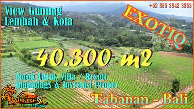 TANAH di TABANAN BALI JUAL MURAH 403 Are View Perkebunan, Gunung dan Kota Denpasar